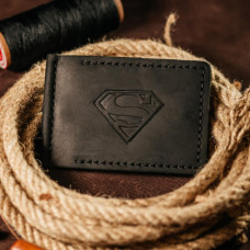 Затискач для грошей чорний Superman Затискач для грошей чорний Superman