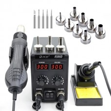 Паяльна станція JCD 750W 8586D з феном (жала I, B, K, 2.4D, 3C) Паяльна станція JCD 750W 8586D з феном (жала I, B, K, 2.4D, 3C)
