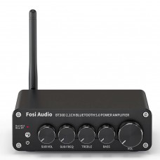 Підсилювач звуку Fosi Audio BT30D black + блок живлення 24V. Bluetooth 5.0, 2x50W+100W