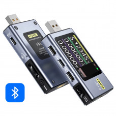 USB-тестер для зарядних пристроїв FNIRSI FNB58 з Bluetooth silver USB-тестер для зарядних пристроїв FNIRSI FNB58 з Bluetooth silver