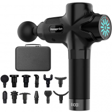 Компактний перкусійний масажер Boostex Pro Max 2 з 21 насадкою в кейсі. Компактний перкусійний масажер Boostex Pro Max 2 з 21 насадкою в кейсі.