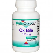 Экстракт бычьей желчи (Ox Bile), Nutricology, 125 мг, 180 капсул