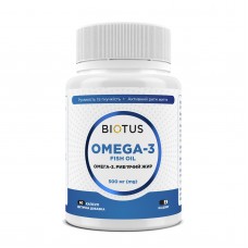 Омега-3 исландский рыбий жир, Omega-3 Fish Oil, Biotus, 60 капсул