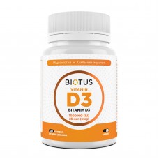 Витамин D3, Vitamin D3, Biotus, 25 мкг (1000 МЕ), 120 капсул