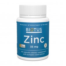 Цинк, Zinc, Biotus, 35 мг, 60 капсул