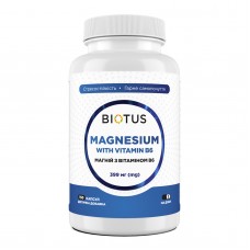 Магний с витамином В6, Magnesium with Vitamin B6, Biotus, 399 мг, 150 капсул