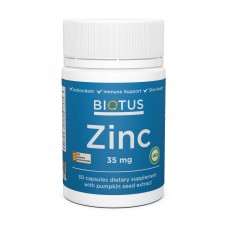 Цинк, Zinc, Biotus, 35 мг, 30 капсул