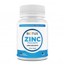 Цинк пиколинат, Zinc Picolinate, Biotus, 15 мг, 60 капсул