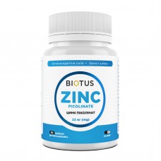 Цинк пиколинат, Zinc Picolinate, Biotus, 22 мг, 60 капсул