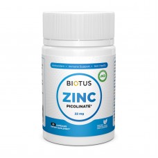 Цинк пиколинат, Zinc Picolinate, Biotus, 22 мг, 30 капсул