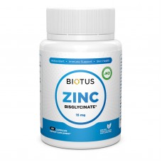 Цинк бисглицинат, Zinc Bisglycinate, Biotus, 15 мг, 60 капсул