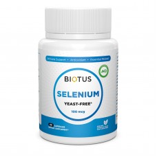 Селен без дрожжей, Selenium, Biotus, 100 мкг, 60 капсул