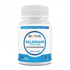 Селен, Selenium, Biotus, без дрожжей, 400 мкг, 60 капсул