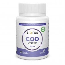 Рыбий жир из печени трески, Cod Liver Oil, Biotus, исландский, 60 капсул