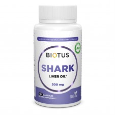 Рыбий жир из печени акулы, Shark Liver Oil, Biotus, 120 капсул
