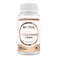 L-теанин, L-Theanine, Biotus, 600 мг, 100 капсул