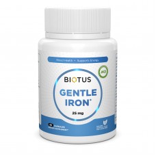 Железо, Gentle Iron, Biotus, 25 мг, 60 капсул