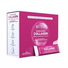 Морской коллаген с гиалуроновой кислотой и витамином С, Marine Sourced Collagen Peptidеs, Biotus, 30 пакетиков (154,5 г)