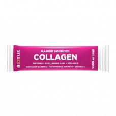 Морской коллаген с гиалуроновой кислотой и витамином С, Marine Sourced Collagen Peptidеs, Biotus, 1 пакетик (5.15 г)
