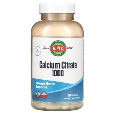 Цитрат кальция, Calcium Citrate, KAL, 1000 мг, 180 таблеток