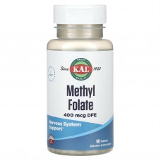 Метилфолат, Methyl Folate, KAL, 400 мкг, 90 таблеток