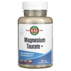 Таурат магния +, Magnesium Taurate+, KAL, 400 мг, 90 таблеток (200 мг на таблетку)