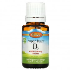 Витамин Д3, Vitamin D3, Carlson, 4000 МЕ, 10,3 мл.