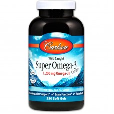 Рыбий жир, Super Omega -3, Carlson, 600 мг, 250 капсул