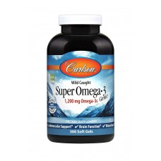 Омега-3, рыбий жир, Super Omega-3 Gems, Carlson, 600 мг, 300 капсул