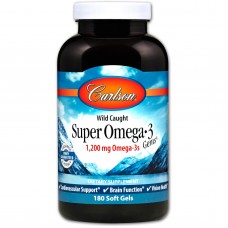 Омега-3 супер, Super Omega-3, Carlson, из дикой природы, 600 мг, 180 капсул