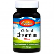 Хром хелат, Chelated Chromium, Carlson, 200 мкг, 300 таблеток