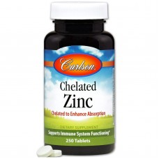 Цинк хелатный, Chelated Zinc, Carlson, 30 мг, 250 таблеток
