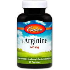 Аргинин, L-Arginine, Carlson, 675 мг, 90 капсул.