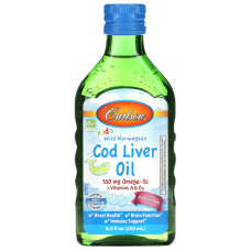 Рыбий жир из печени трески для детей, Cod Liver Oil, Carlson, норвежский, вкус жвачки, 250 мл