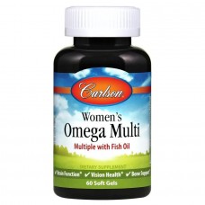 Мультивитамины и рыбий жир для женщин, Women's Omega Multi, Carlson, 60 гелевых капсул