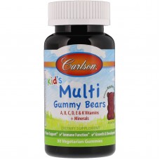 Мультивитамины для детей, Kid's Multi, Carlson, вкус малины, 30 жевательных конфет
