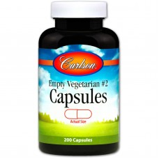 Пустые растительные капсулы  №2, Capsules, Carlson, 200 шт.