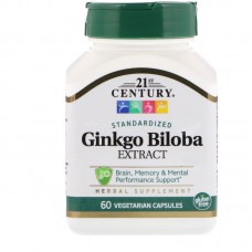 Гинкго билоба, Ginkgo Biloba, 21st Century, 60 капсул