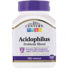 Пробиотики, Acidophilus, 21st Century, 100 капсул