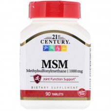 Метилсульфонилметан МСМ, MSM, 21st Century, 1000 мг, 90 таблеток