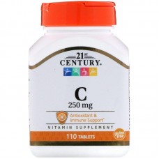 Витамин С, Vitamin C, 21st Century, 250 мг, 110 таблеток