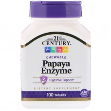 Папаин, Papaya Enzyme, 21st Century, 100 таблеток