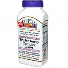 Омега 3 6 9, Triple Omega Complex 3-6-9, 21st Century, 90 капсул