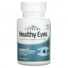 Витамины для глаз, Healthy Eyes, 21st Century, с лютеином и антиоксадантами, 60 таблеток