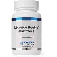 Корень лакрицы (с глицирризином),  Licorice Root-V (with Glycyrrhizin), Douglas Laboratories, 60 капсул