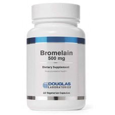 Бромелайн, Bromelain, Douglas Laboratories, поддержка костно-мышечной системы, 500 мг, 60 капсул