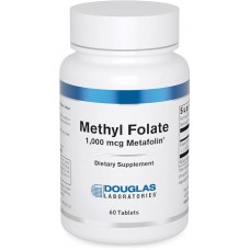 Метилфолат, Methyl Folate (L-5-MTHF), Douglas Laboratories, для поддержки общего состояния здоровья, 1000 мкг, 60 таблеток