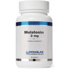 Мелатонин, Melatonin, Douglas Laboratories, поддерживает циклы сна / пробуждения, 3 мг, 60 капсул