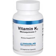 Витамин К2, Vitamin K2, Menaquinone-7, Douglas Laboratories, для поддержки формирования костей, минерализации и кровеносных сосудов, 60 капсул