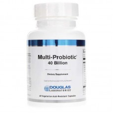 Поддержка кишечной флоры, Multi-Probiotic, Douglas Laboratories, 40 млрд КОЕ, 60 вегетарианских кислоустойчивых капсул